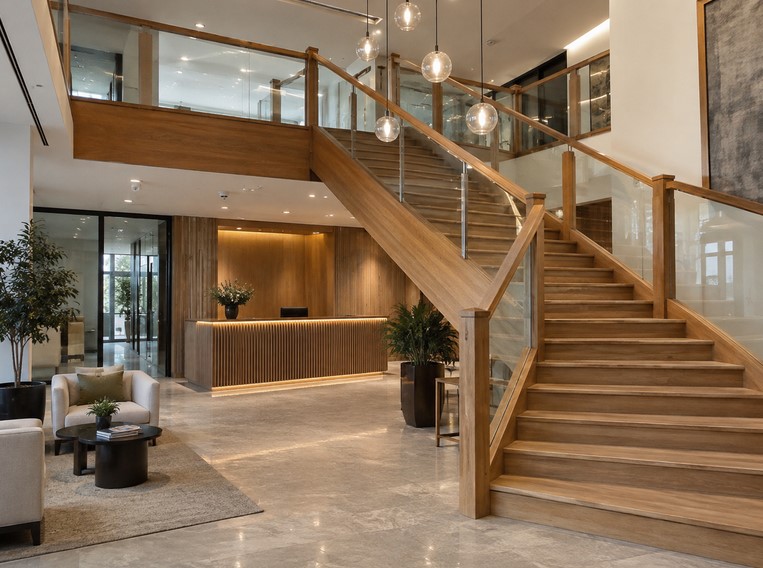 wooden staircase